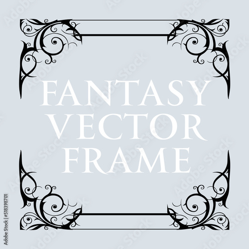 Black graphic fantasy frame