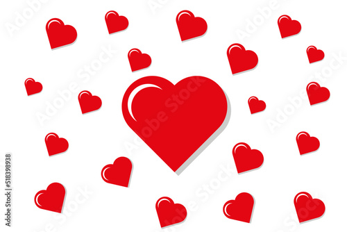 Red hearts