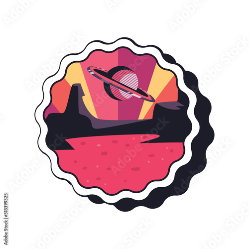 flat space badge