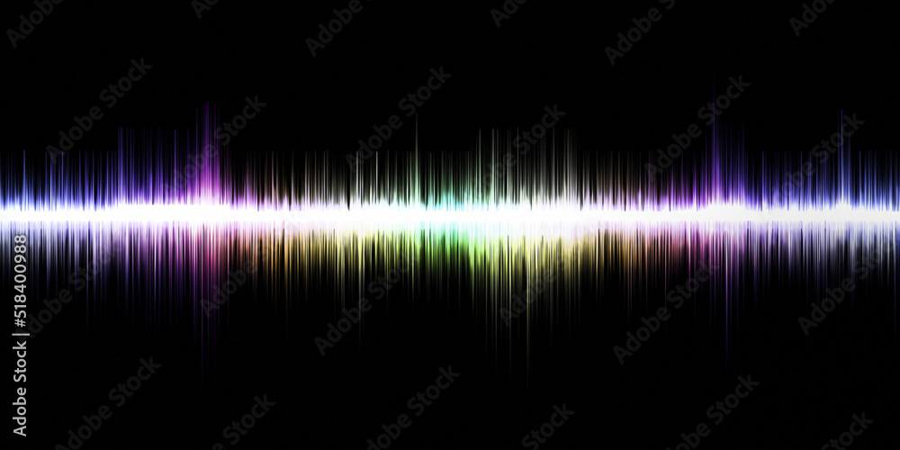Sound wave effect on a black background
