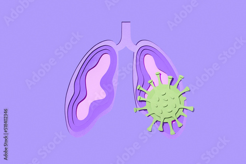 Virus in lungs photo