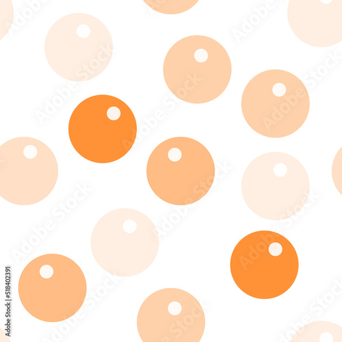 Patrón de burbujas naranja sobre fondo blanco