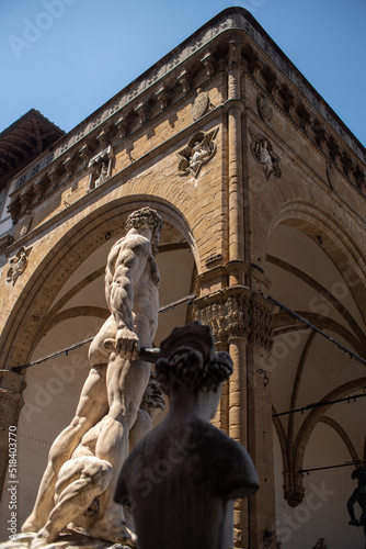 Hercules And Cacus statue from the back photo