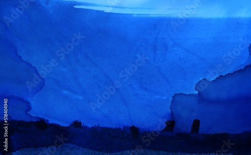 Abstract Royal Blue Ink Background 