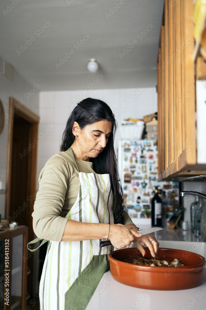 Woman cooking in the kitchen Woman cooking in the kitchen