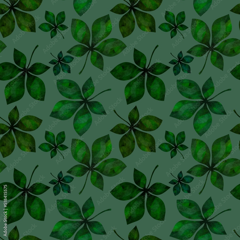 Autumn seamless chestnut leaves pattern for fabrics and wrapping paper and clothes print and kids Autumn seamless chestnut leaves pattern for fabrics and wrapping paper and clothes print and kids