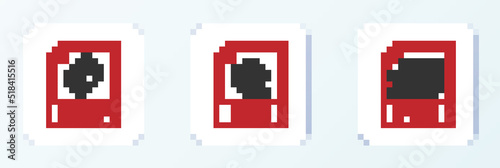 Set line PNG file document, MSG and AVI icon. Vector