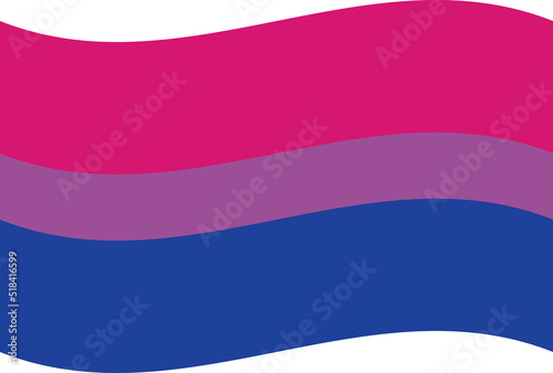 Waved Bisexual Pride Flag