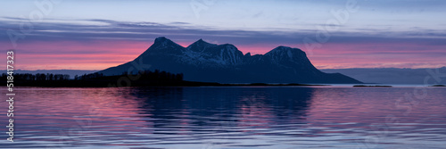 Skranstadosen bay sunset Sagfjorden Lundoya Engeloya Skutvika  photo