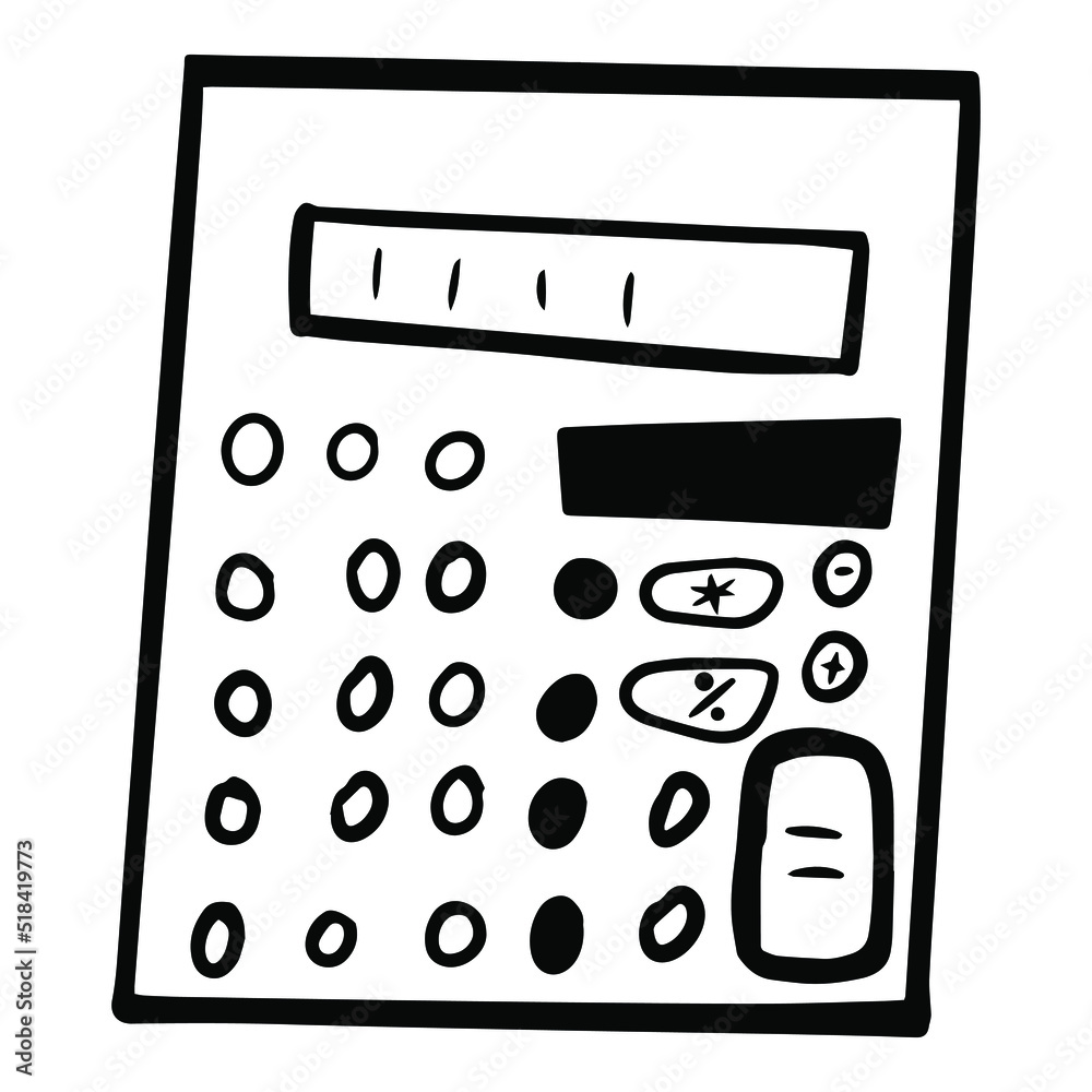 calculator icon. Element of education illustration.
line drawing style, vector design. Hand-drawn calculator doodle. Line art style calculator icon. Element of education illustration.
line drawing style, vector design. Hand-drawn calculator doodle. Line art style