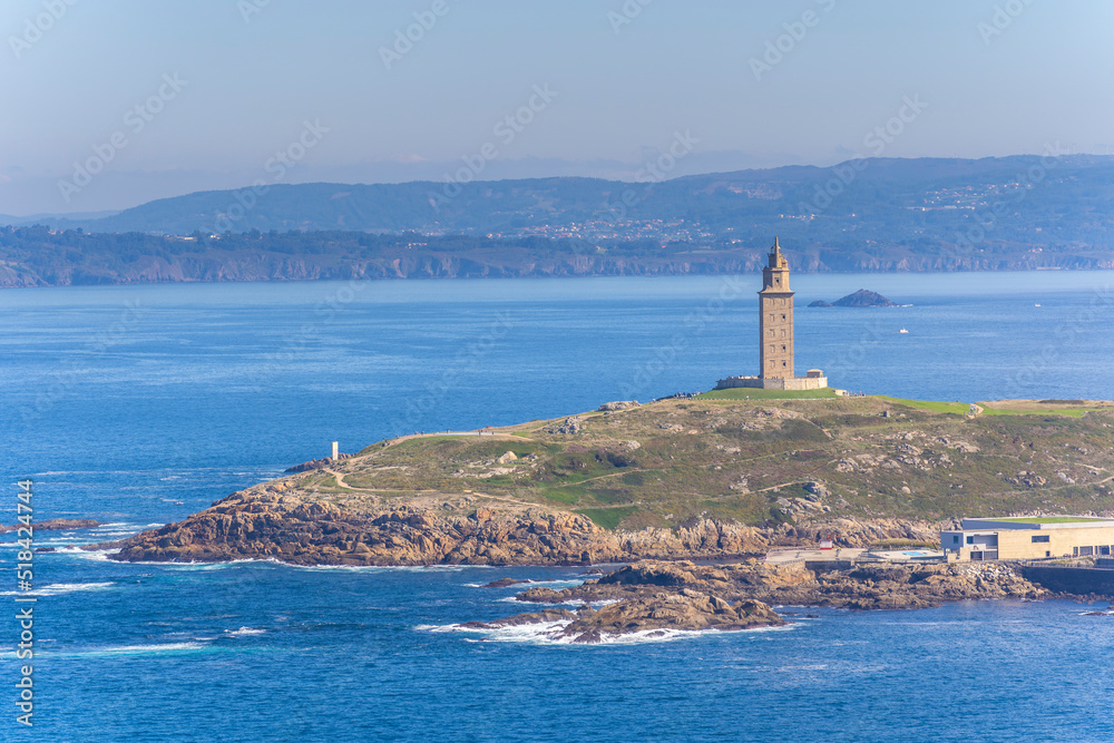 Torre de Hércules, faro romano en La Coruña (España).