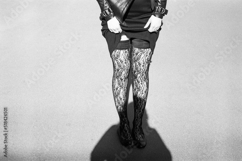 anonymous woman showing her knees  photo