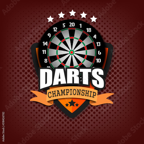 Darts logo template design