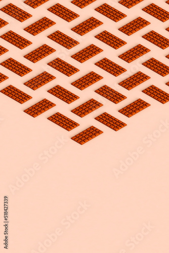 isometri view of many chocolate bars photo