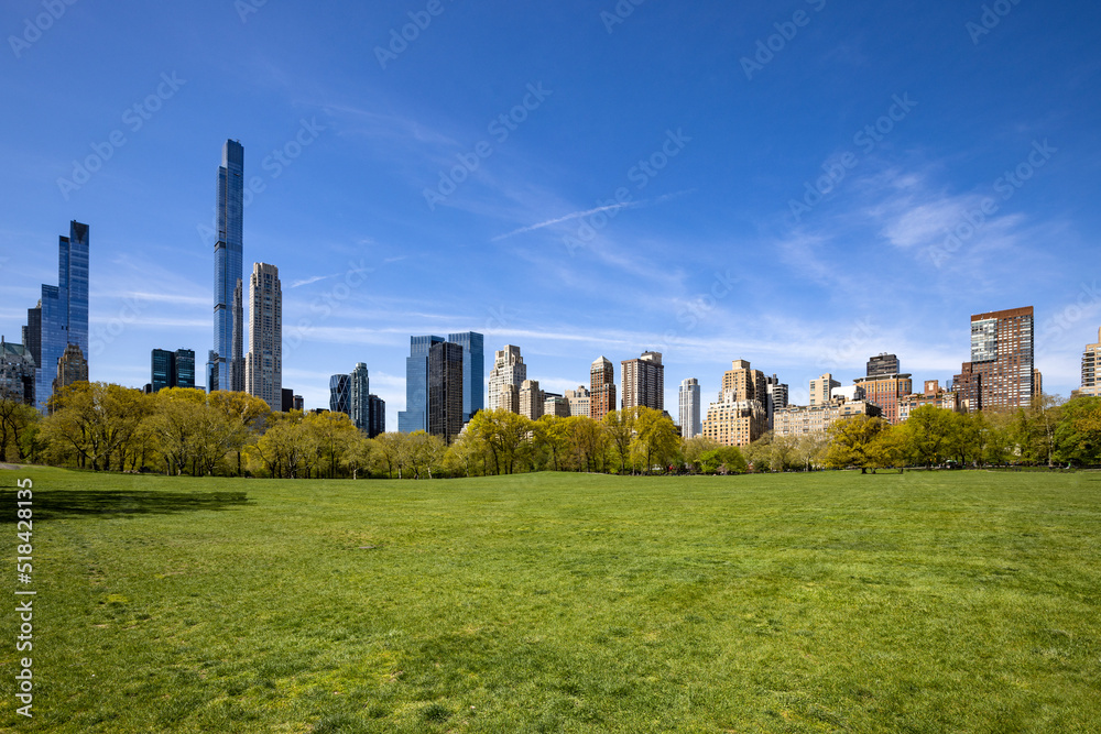 New York City Skyline From Sheep Meadow in Central Park New York City Skyline From Sheep Meadow in Central Park