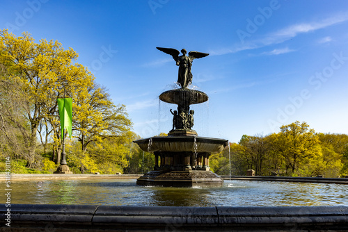 Bethesda Fountain inside Central Park New York photo