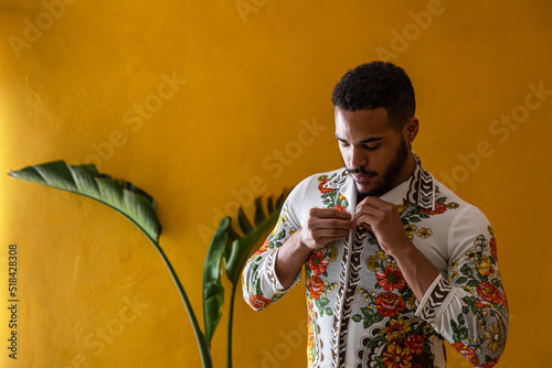 Men's Fashion Handsome Cuban Hispanic Gen z Man Portrait  photo