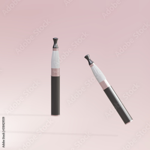 3D vaping device.  Vector illustration.