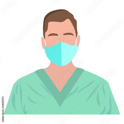 Male doctor wearing medical...