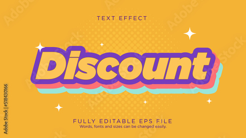 Bonus Discount Sale Colorful Text Effect Font Type