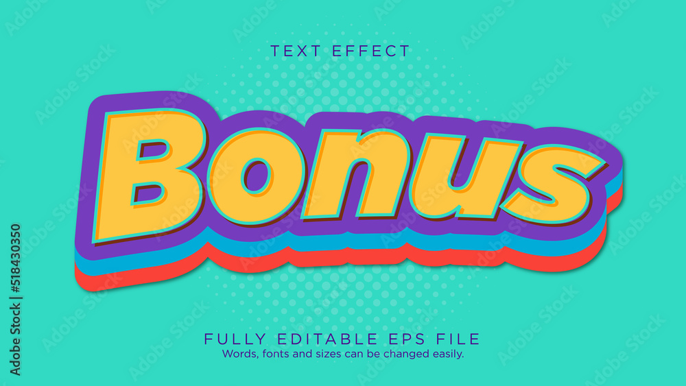Bonus Discount Sale Text Effect Font Type