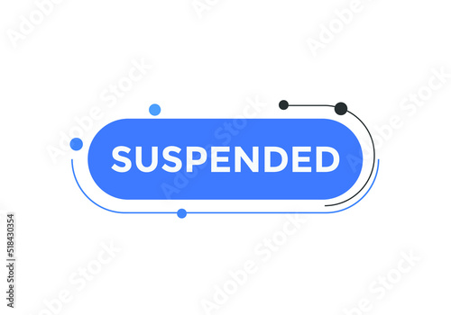 suspended text symbol. suspended text web template Vector Illustration.
