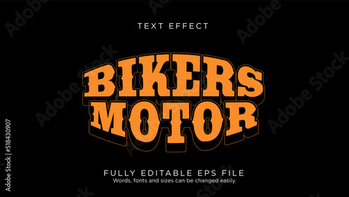 Bikers Motorcycle Logo Text Effect Font Type
