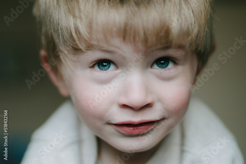 Portrait of blonde boy photo