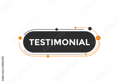 testimonial text button. testimonial speech bubble. testimonial sign icon.
