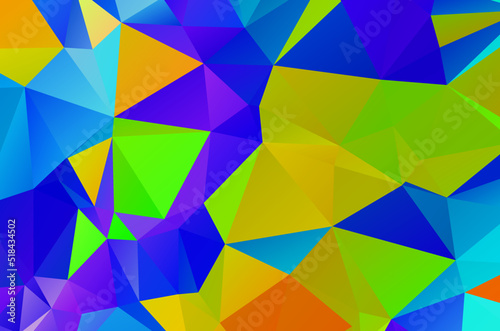 Colorful swirl rainbow polygon background or frame. Abstract Rectangle Geometrical Background. Geometric design for business presentations or web. yellow, red, green,