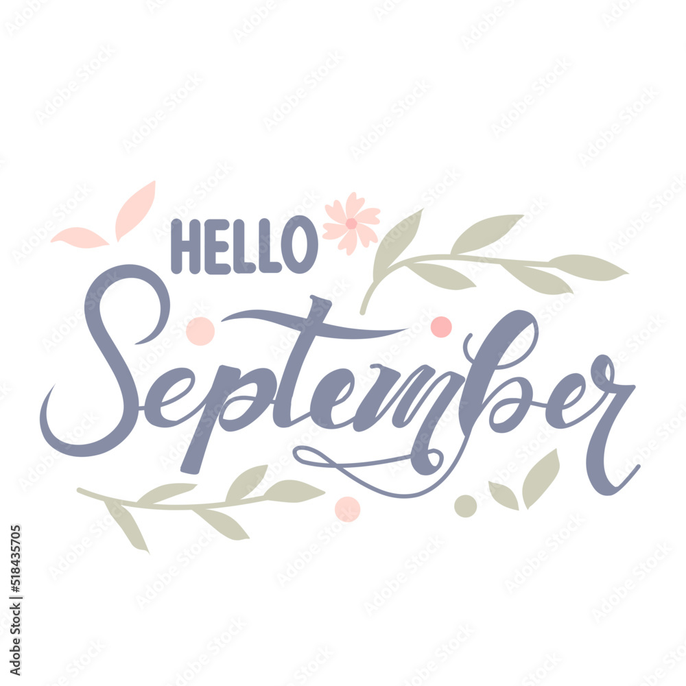 Obraz premium September handwriting art