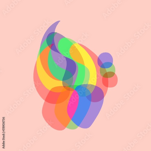 Abstract bright colors illustration photo