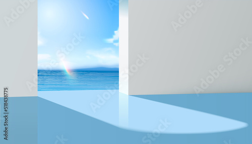 3d Mediterranean interior scene