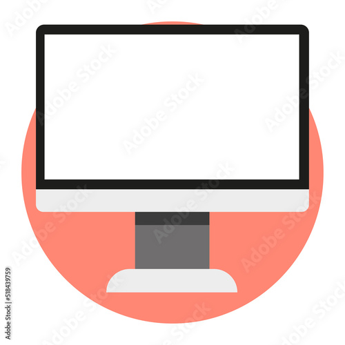 Screen device mockup blank monitor. Vector illustration. stock image.