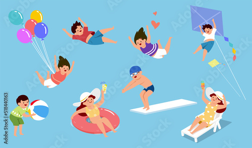 Kids having summer fun