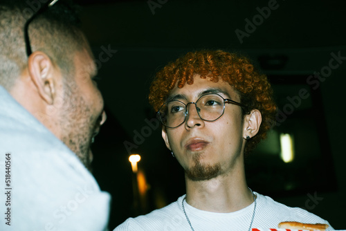 Talking on a night out photo
