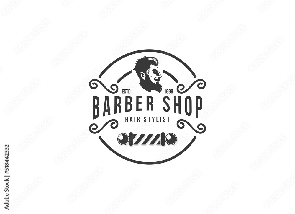 Barbershop Logo Vector Design. Logo for barbershop, cut and shave, Hair Stylist. Barbershop Logo Vector Design. Logo for barbershop, cut and shave, Hair Stylist.