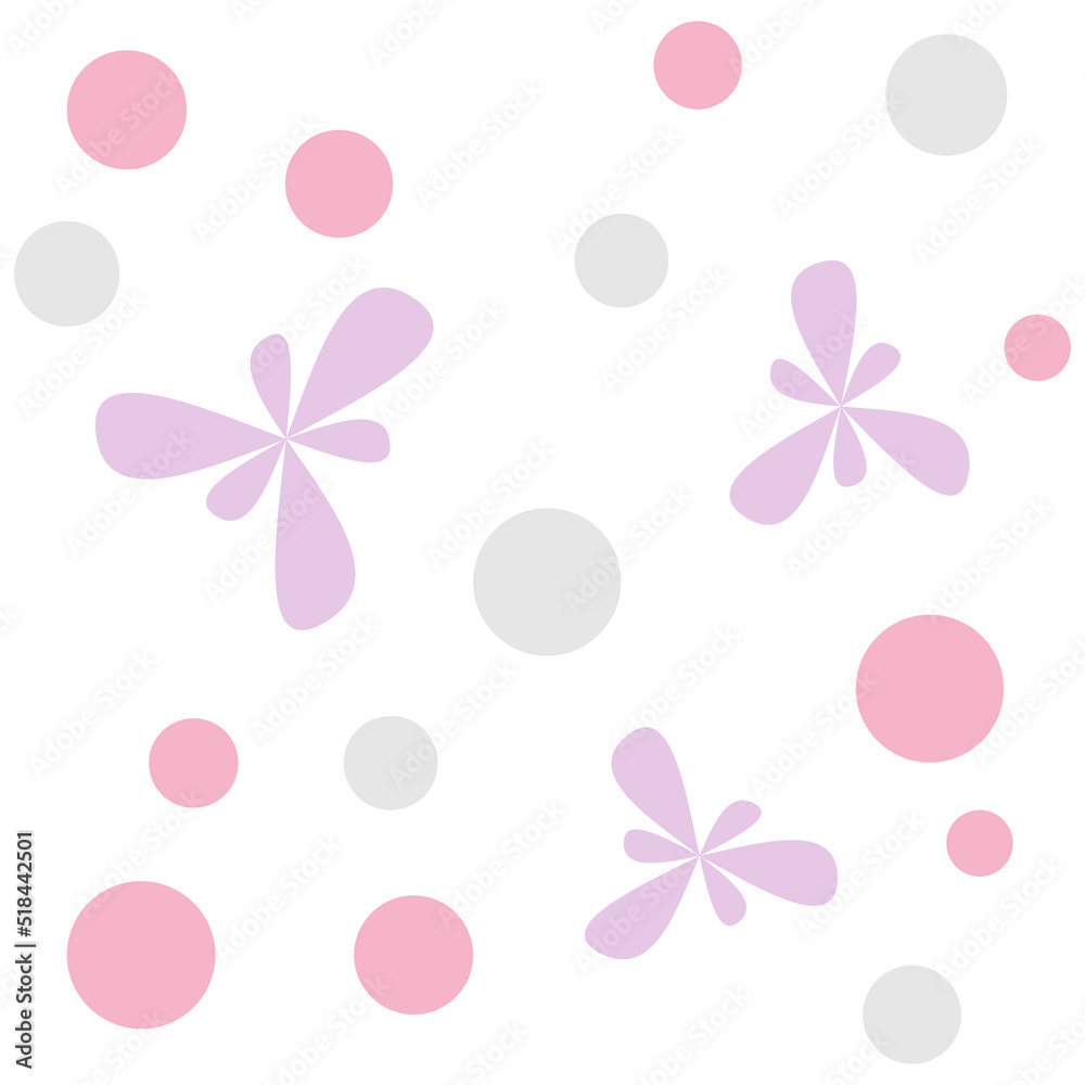 Seamless abstract with polka dots pattern. Geometric floral ornament. Graphic pattern Vector illustration for textile and paper, scrapbooking, stationery Seamless abstract with polka dots pattern. Geometric floral ornament. Graphic pattern Vector illustration for textile and paper, scrapbooking, stationery