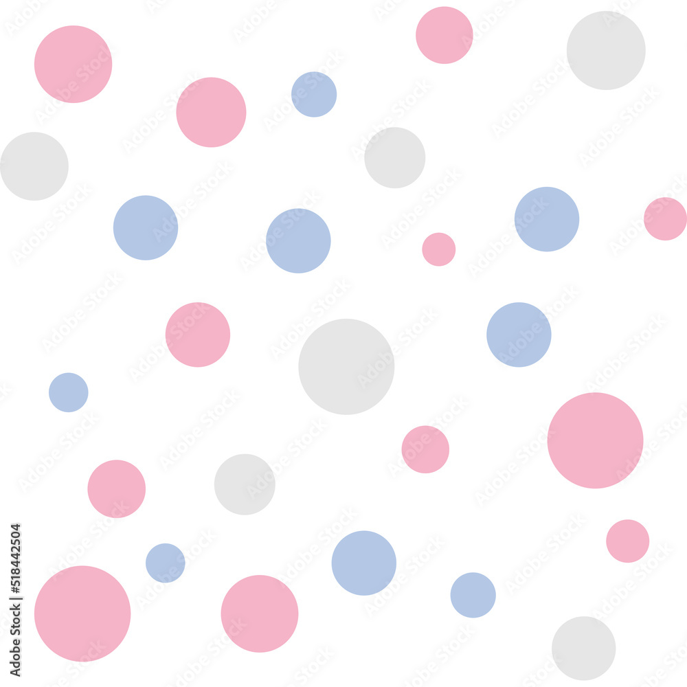 Seamless abstract with polka dots pattern. Geometric ornament. Graphic pattern Vector illustration for textile and paper, scrapbooking, stationery