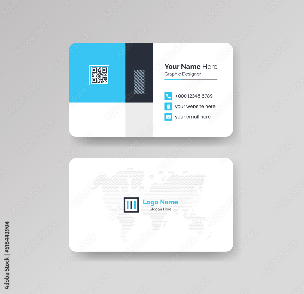 Modern Creative Clean Business Card Design Template Vector Modern Creative Clean Business Card Design Template Vector
