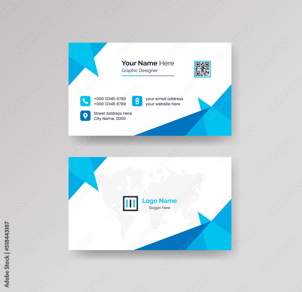 Modern Creative Clean Business Card Design Template Vector Modern Creative Clean Business Card Design Template Vector