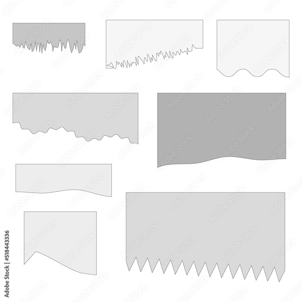 Torn paper shape. Vector illustration. Stock image.