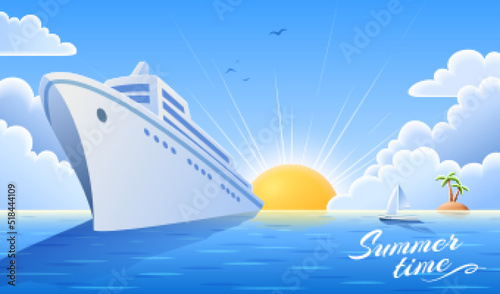 Dream cruise travel illustration