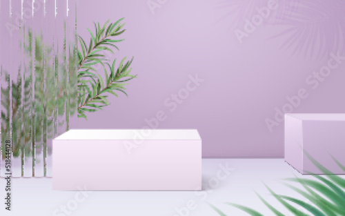 3d purple product display backdrop