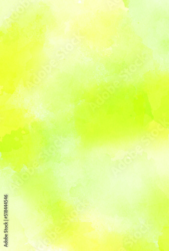 背景素材_水彩テクスチャ_黄緑