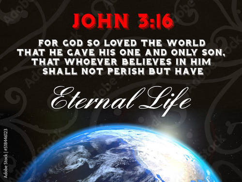 John 3:16 Bible Verse with Earth
