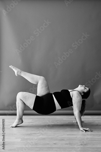 Curvy Girl doing Yoga photo