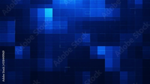 Abstract Blue Square Elements Motion Background