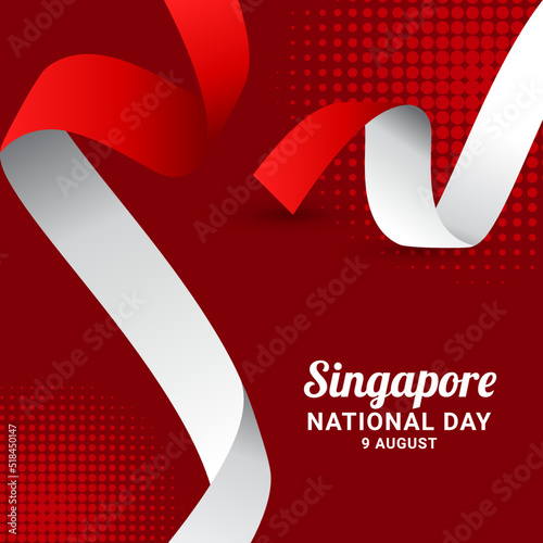 Happy Singapore National Day Celebration Vector Template Design Illustration