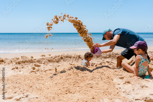 Family beach summer vacation 
